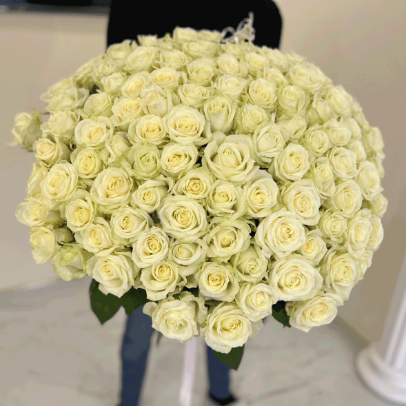 101 белая роза, лента в Джанкое