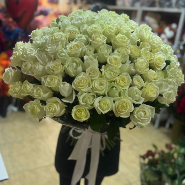 Букет 201 белая роза   в Джанкое