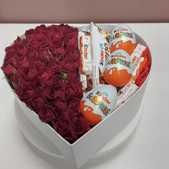 Композиция в коробке «Сладкая любовь» в Джанкое