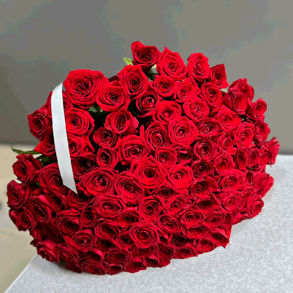 101 красная роза в Джанкое