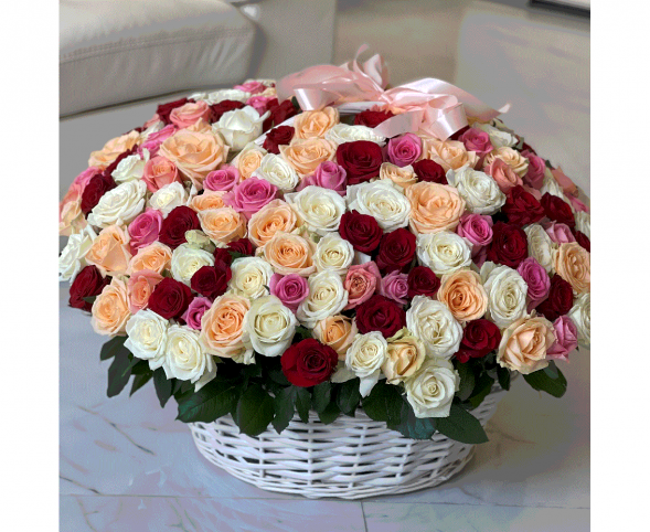 201 роза в корзине в Джанкое