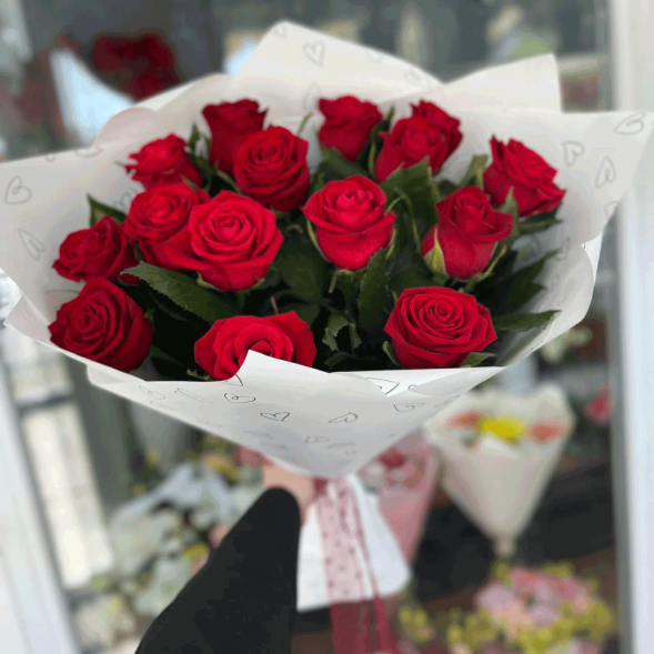 Букет 15 красных роз в Джанкое